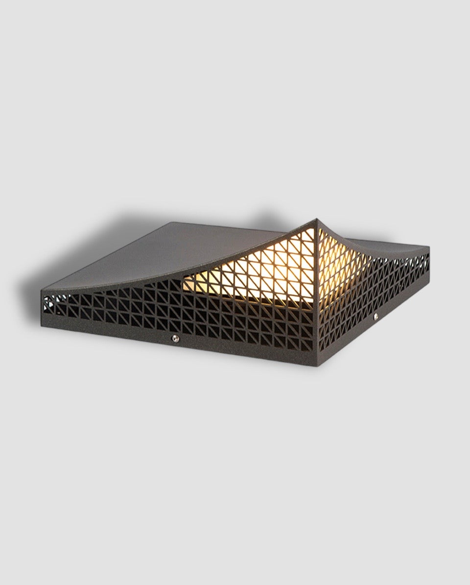 Modern Semi-Pyramid Solar Lights Outdoor with Intelligent Sensor & IP65 Waterproof