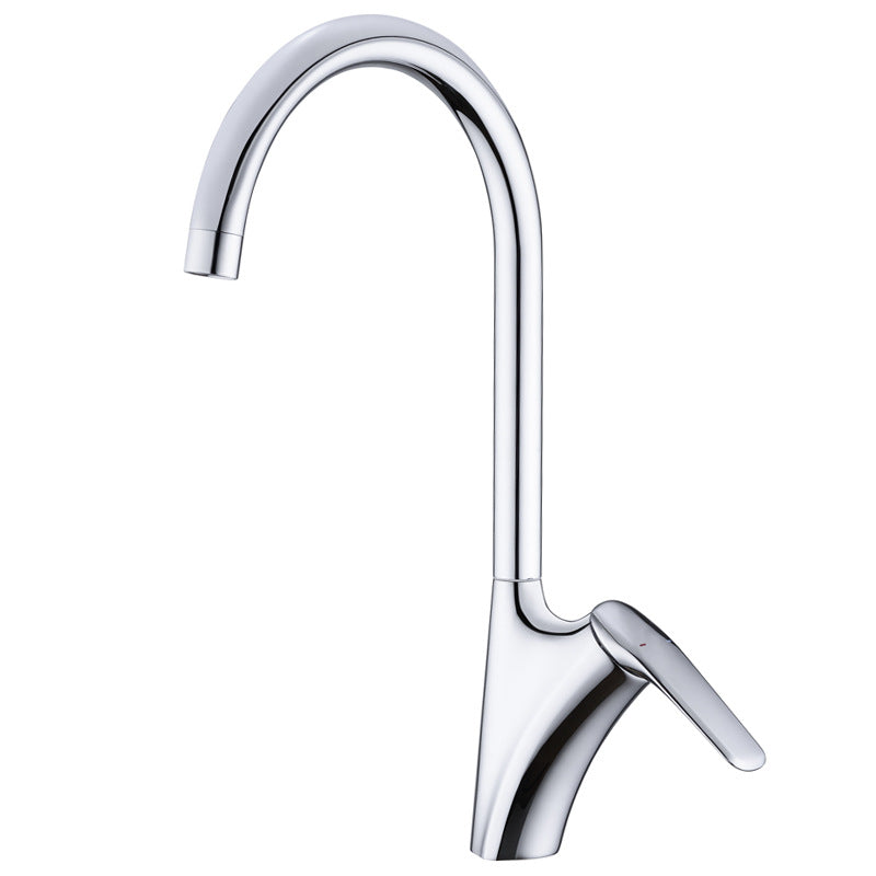 Brushed Mixer Tap Deck Mounted Swivel Kitchen Faucet