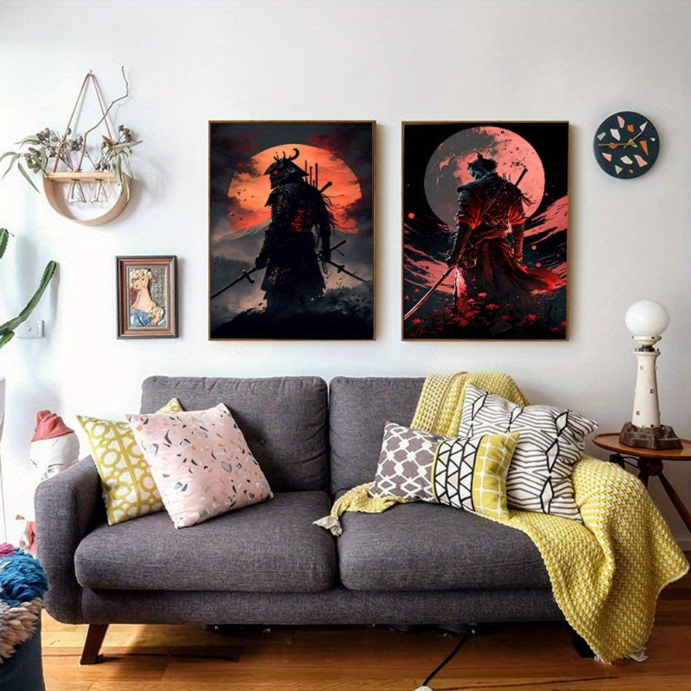 BlossomBlade - Samurai Canvas Art with Cherry Blossoms