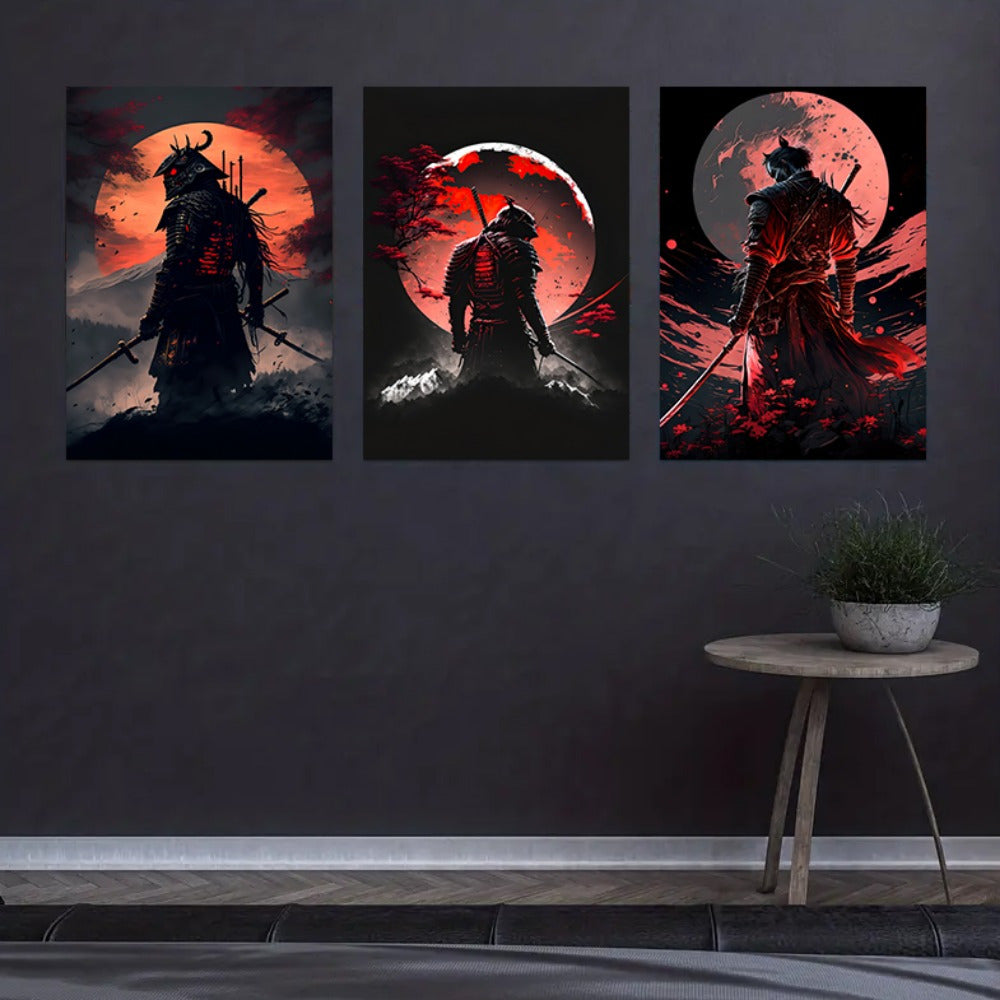 BlossomBlade - Samurai Canvas Art with Cherry Blossoms