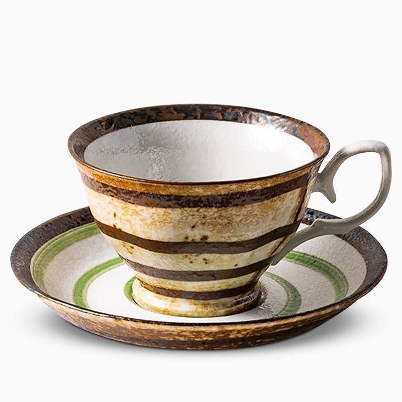 CalmSip - Handcrafted Stoneware Matcha Tea Cup & Saucer