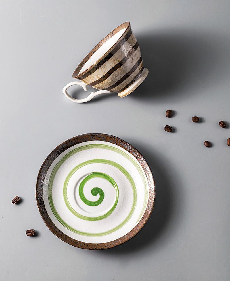 CalmSip - Handcrafted Stoneware Matcha Tea Cup & Saucer