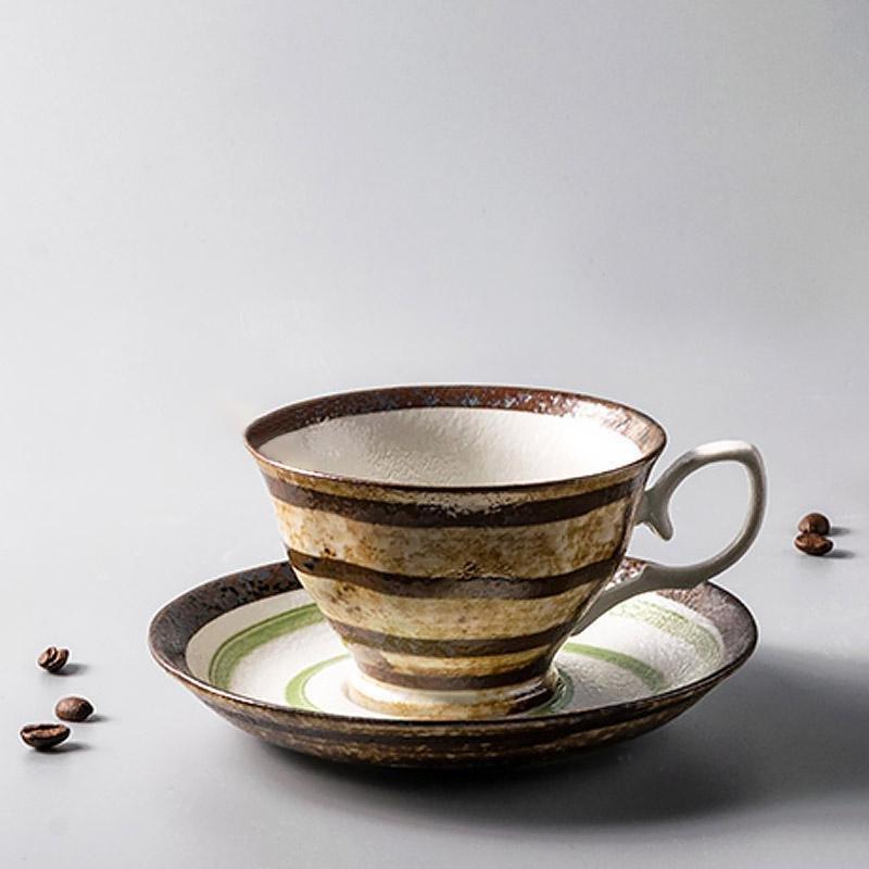 CalmSip - Handcrafted Stoneware Matcha Tea Cup & Saucer