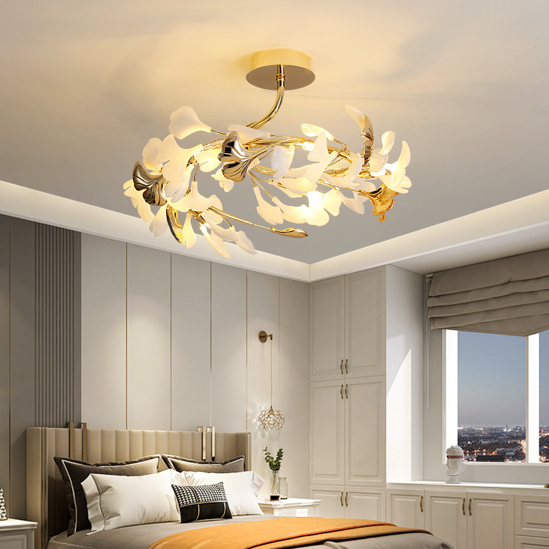 LuxeGingkoLeaf - Ceiling Lamp with Gingko Leaves Design and Subtle Radiance