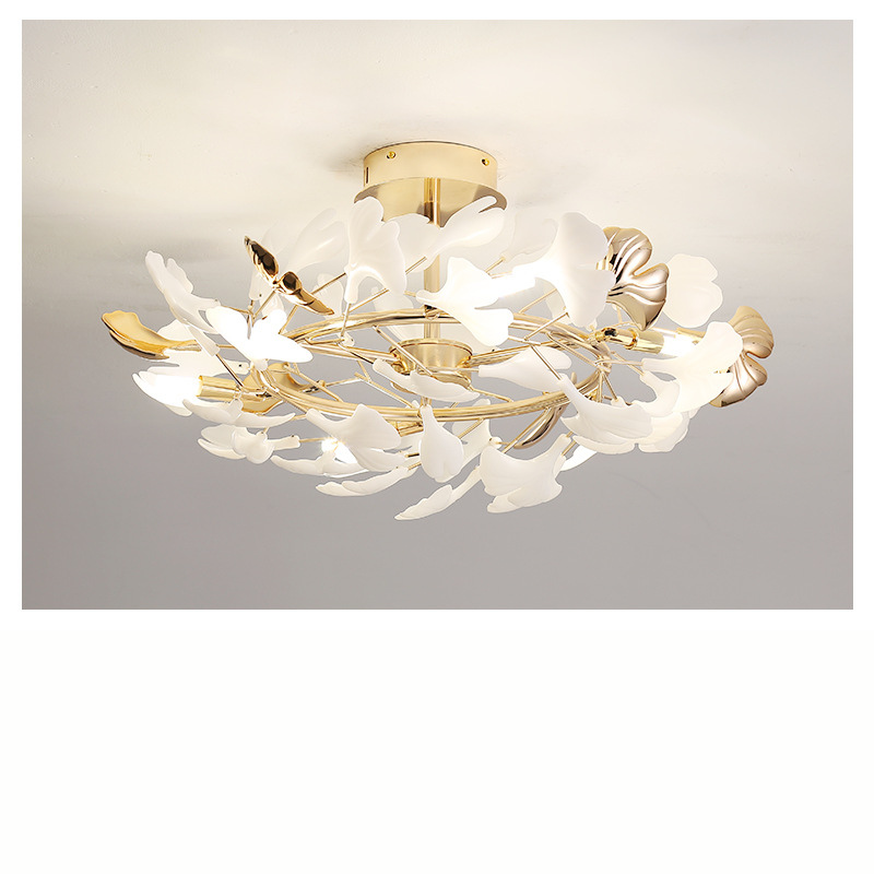 LuxeGingkoLeaf - Ceiling Lamp with Gingko Leaves Design and Subtle Radiance