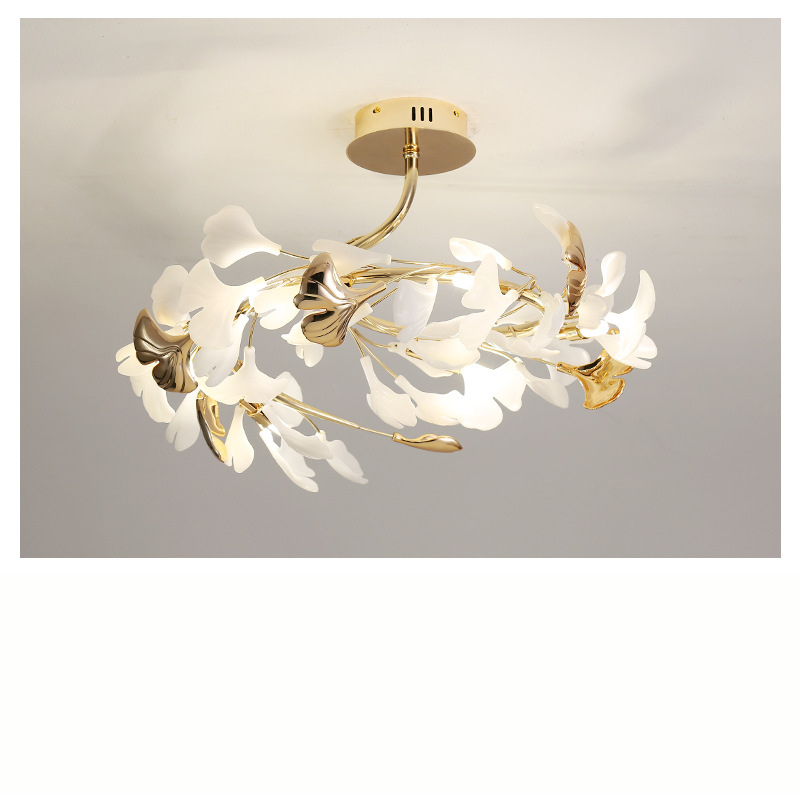 LuxeGingkoLeaf - Ceiling Lamp with Gingko Leaves Design and Subtle Radiance