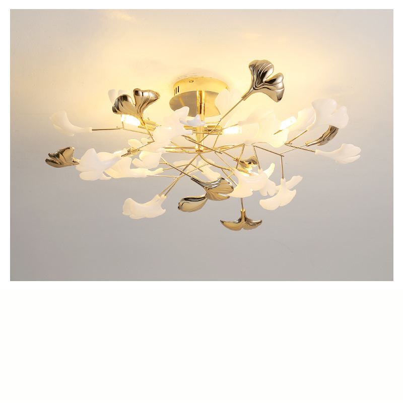LuxeGingkoLeaf - Ceiling Lamp with Gingko Leaves Design and Subtle Radiance