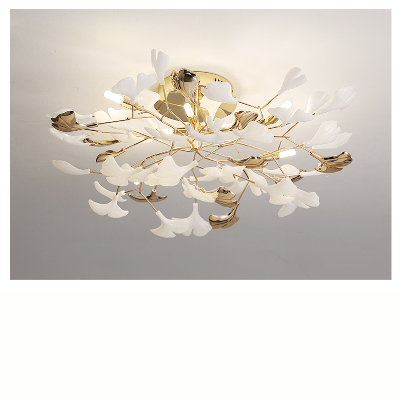 LuxeGingkoLeaf - Ceiling Lamp with Gingko Leaves Design and Subtle Radiance