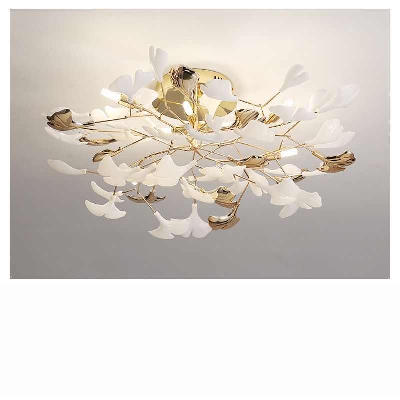 LuxeGingkoLeaf - Ceiling Lamp with Gingko Leaves Design and Subtle Radiance