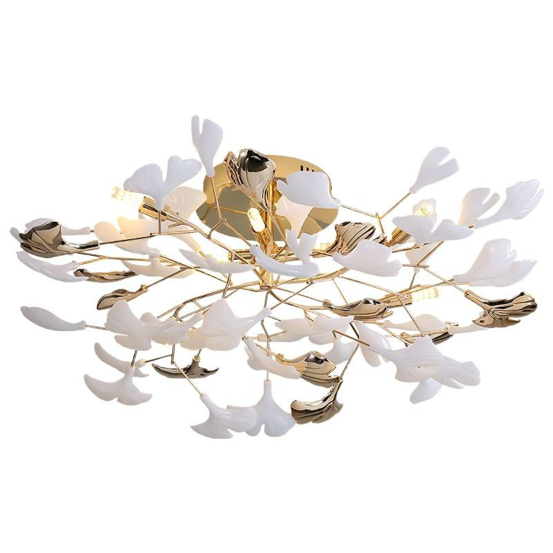 LuxeGingkoLeaf - Ceiling Lamp with Gingko Leaves Design and Subtle Radiance