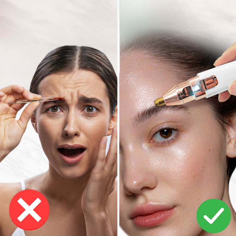 FlawlessBrow - Dual Trimmer for Brows & Face in White Design
