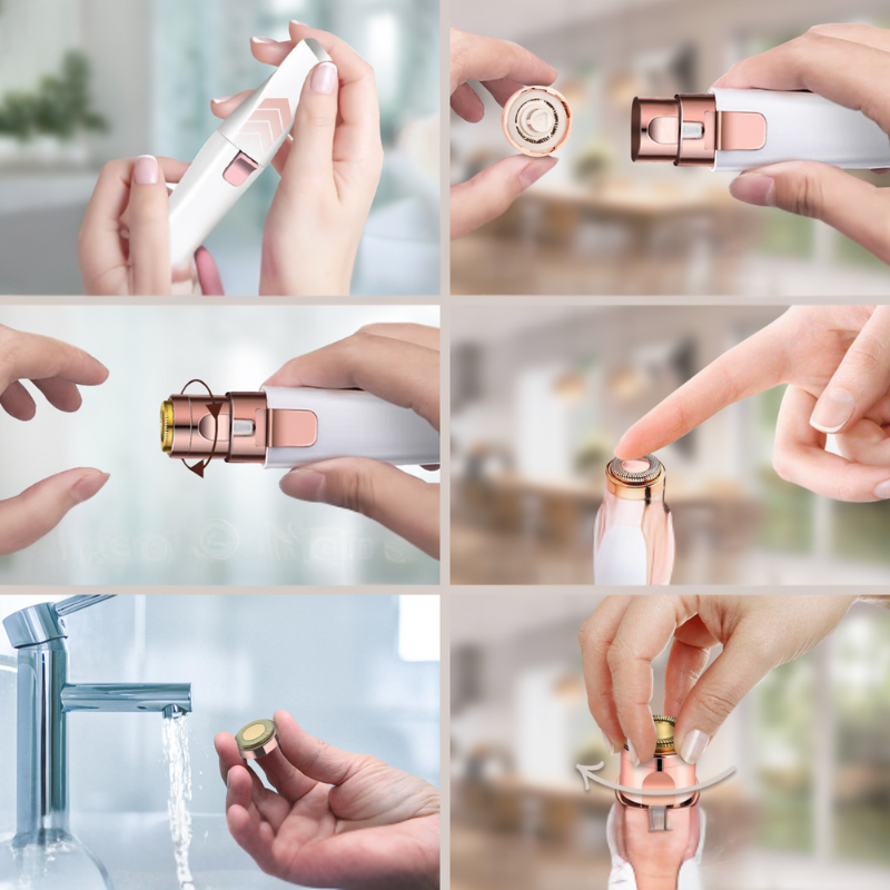 FlawlessBrow - Dual Trimmer for Brows & Face in White Design