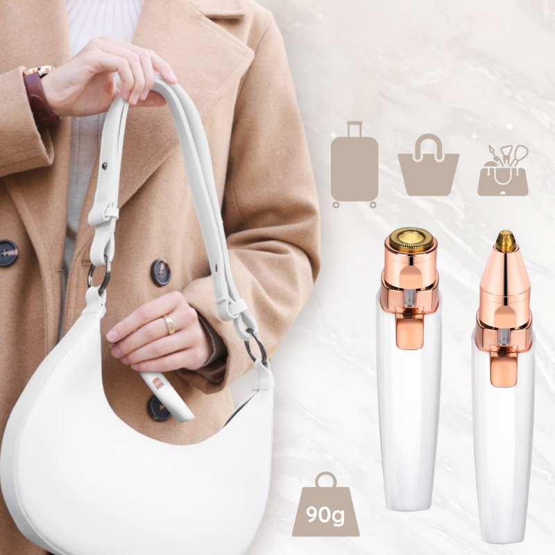 FlawlessBrow - Dual Trimmer for Brows & Face in White Design