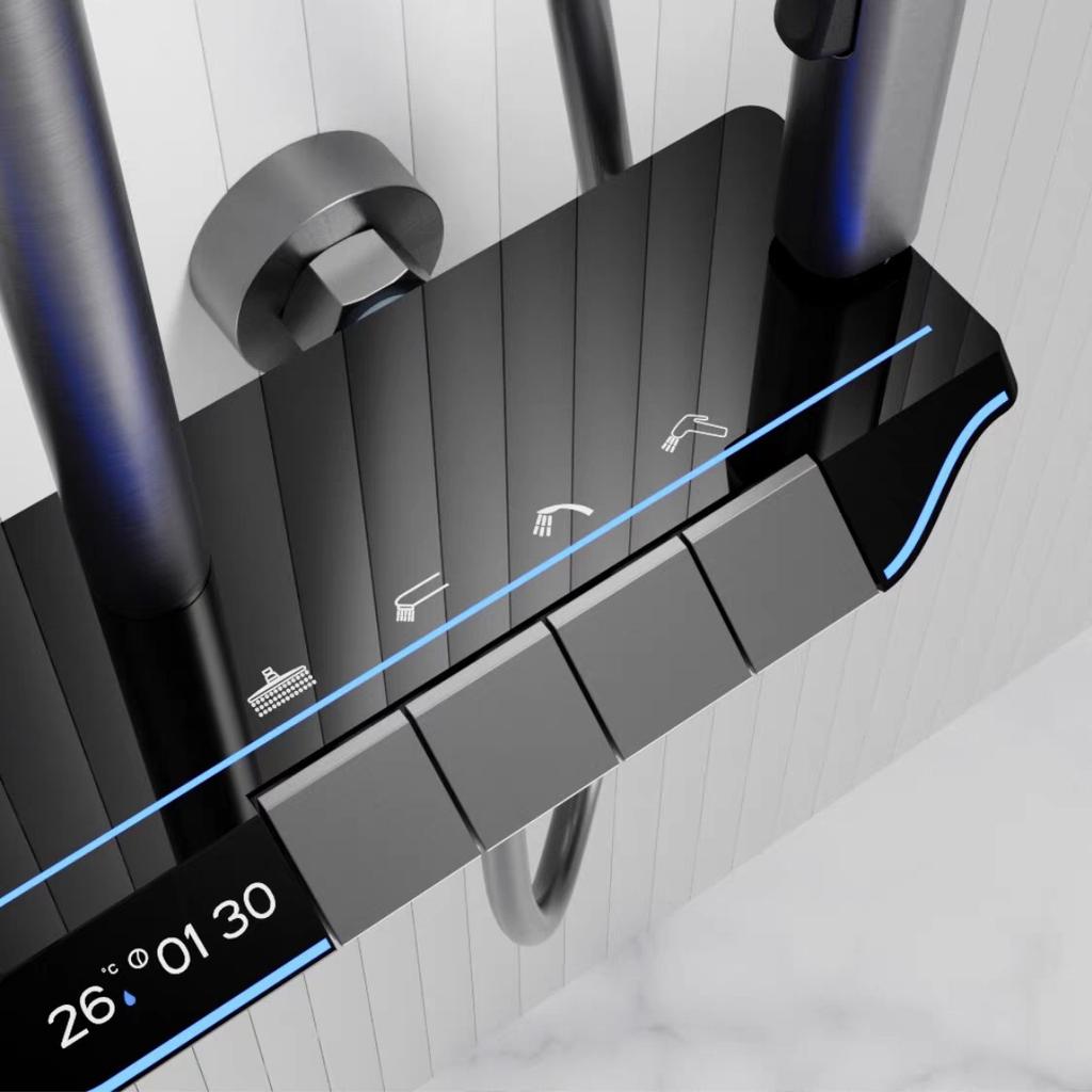 Intelligent Digital Shower System with Temperature Display