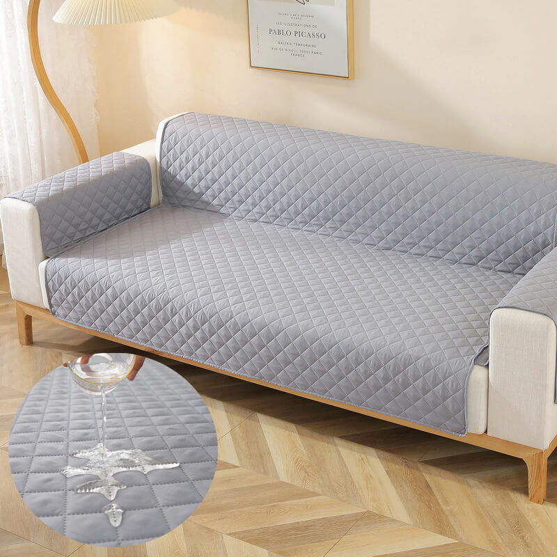 Thick Velvet Sofa Cover Soft Couch Cover for 3 Cushion Cover Washable Furniture Protector for Dogs Non-Slip Sofa Slipcover with Elastic Strap