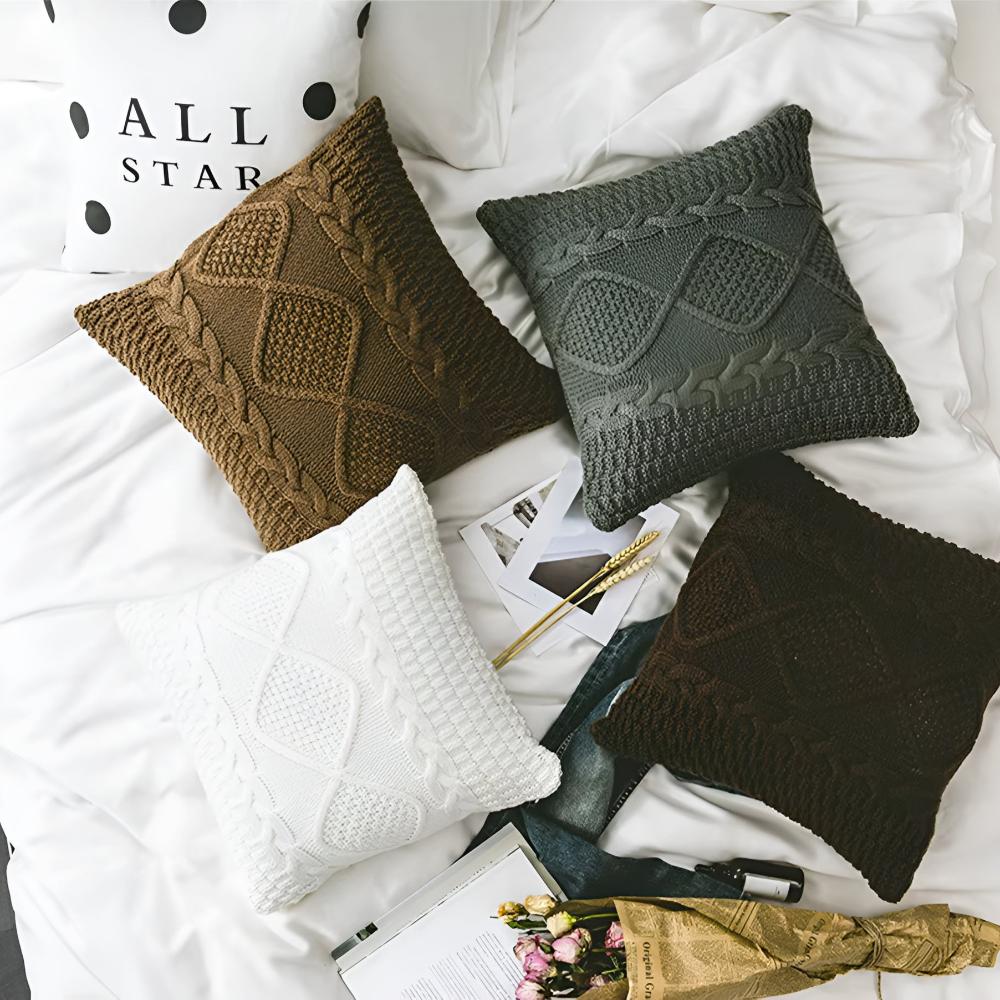 Braided Knitted Cushion Cover