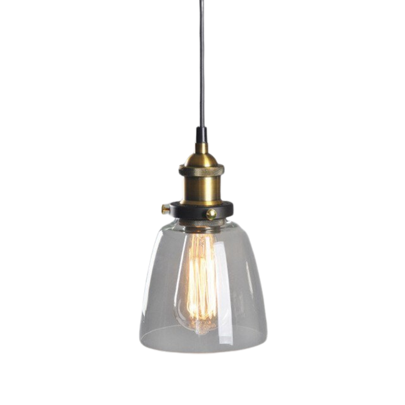 GlassHaven – Elegant Industrial Pendant Lamp