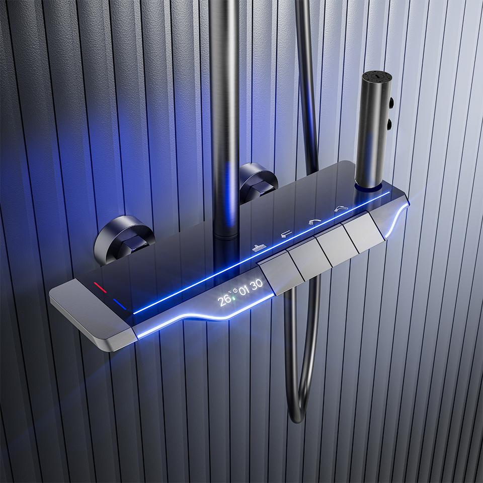 Intelligent Digital Shower System with Temperature Display