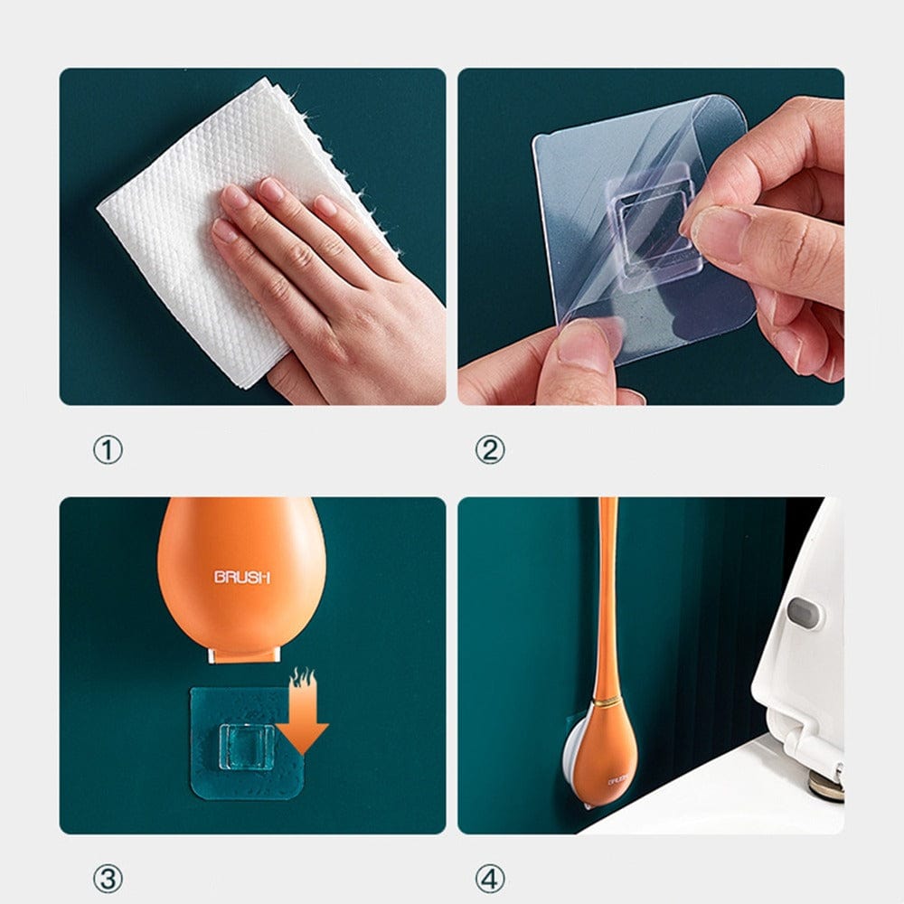 Hygienic & Flexible Silicone Toilet Brush