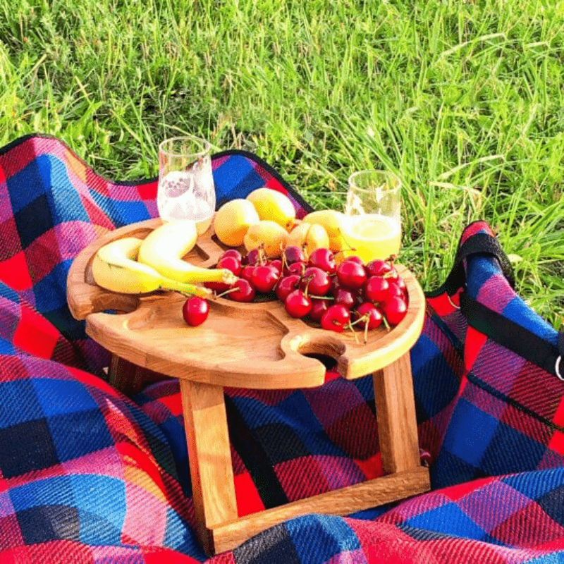 Versatile Folding Table for Indoor and Outdoor Use – Compact, Portable Foldable Dining Table in Brown Wood