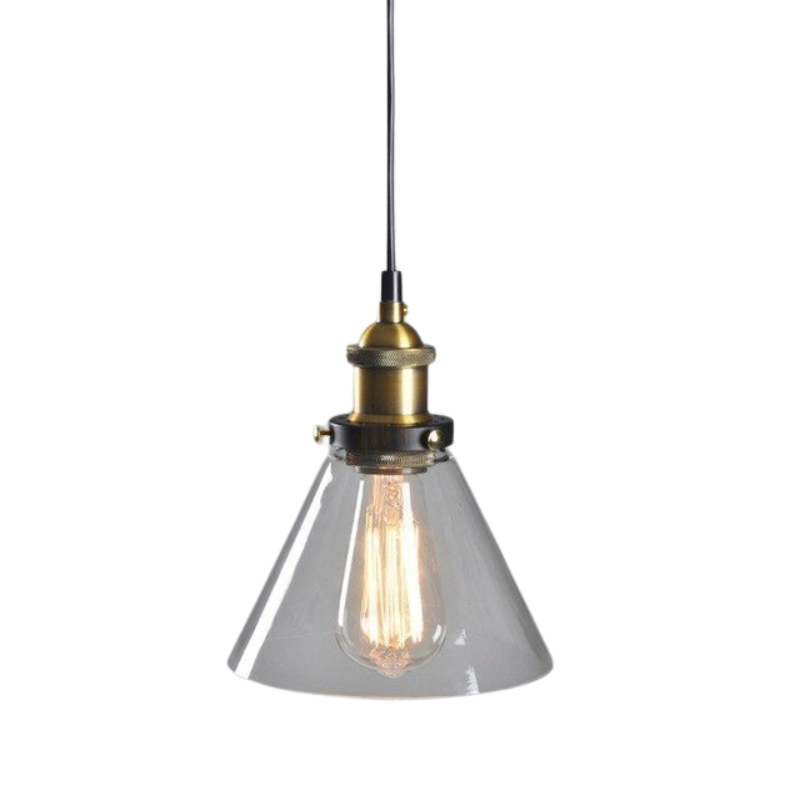 GlassHaven – Elegant Industrial Pendant Lamp