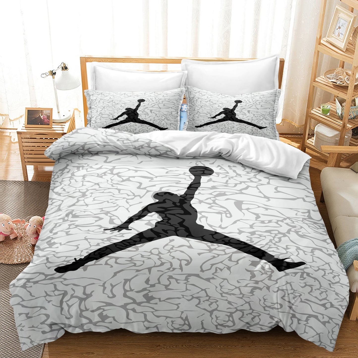 Thelittleesse™ SportGlow Basketball Duvet Cover – Ultra-Soft Bedding for Kids & Teens