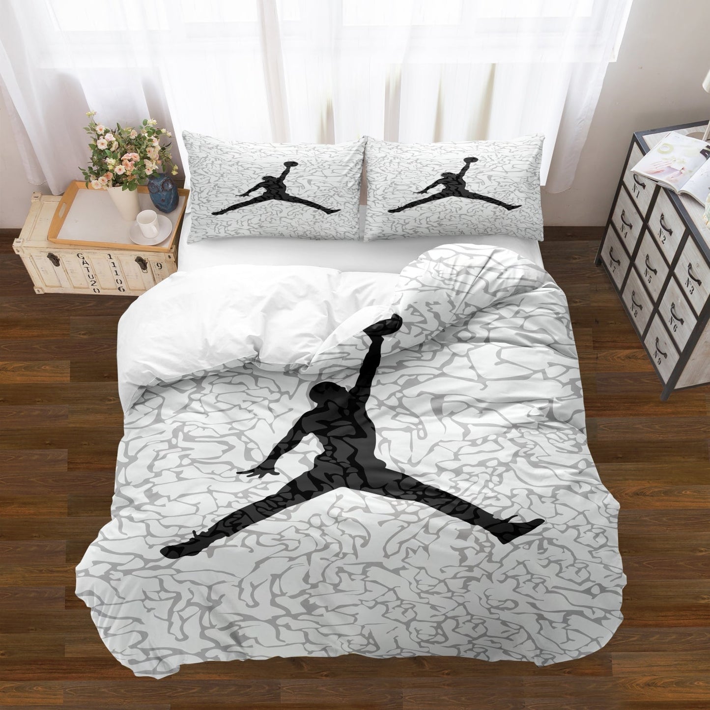 Thelittleesse™ SportGlow Basketball Duvet Cover – Ultra-Soft Bedding for Kids & Teens