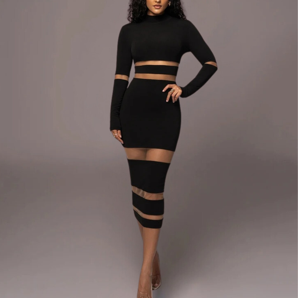 Elegant White Bodycon Dress for Women - Versatile & Comfortable