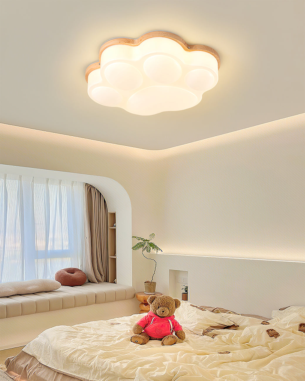 KittyLuxe - Ceiling Light with Playful Cat Paw Design and Subtle Glow