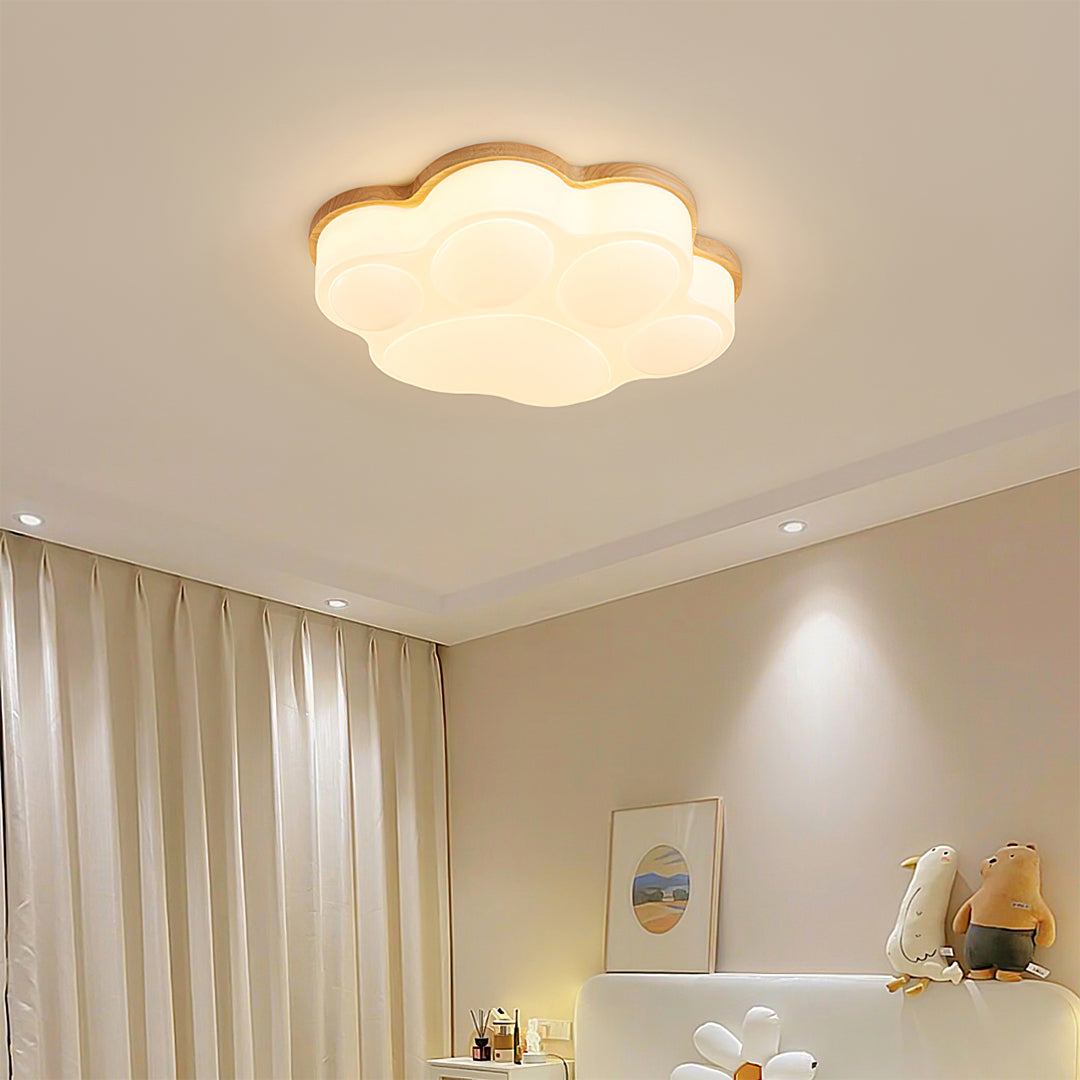 KittyLuxe - Ceiling Light with Playful Cat Paw Design and Subtle Glow