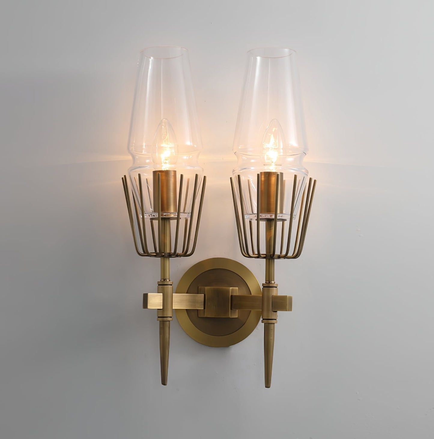 GoldGleam – Elegant Black and Gold Wall Lamp for a Luxe Look