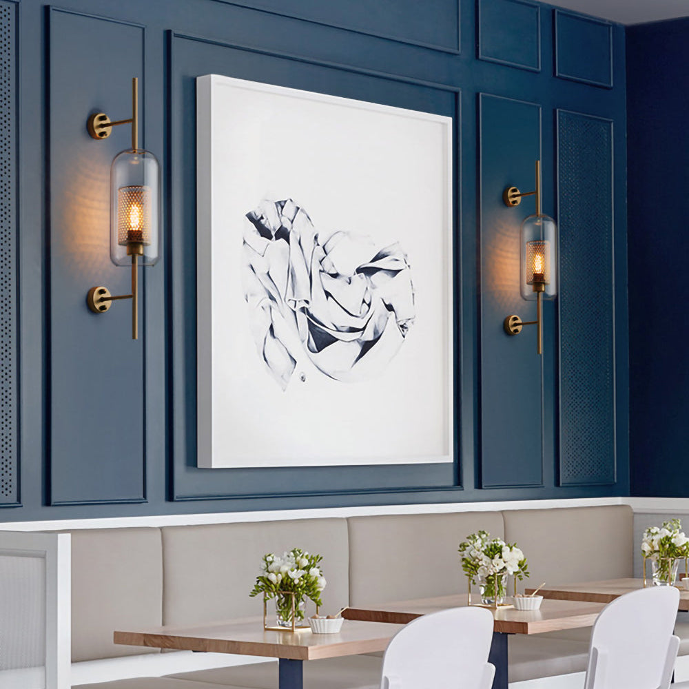 CrystalBeam – Illuminated Glass Wall Lamp for Stylish Lighting