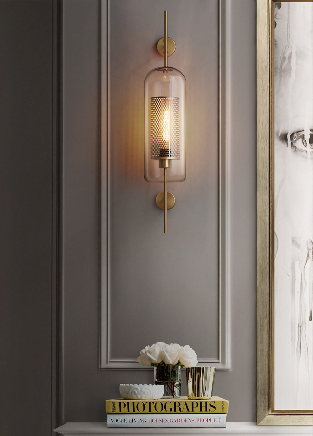 CrystalBeam – Illuminated Glass Wall Lamp for Stylish Lighting