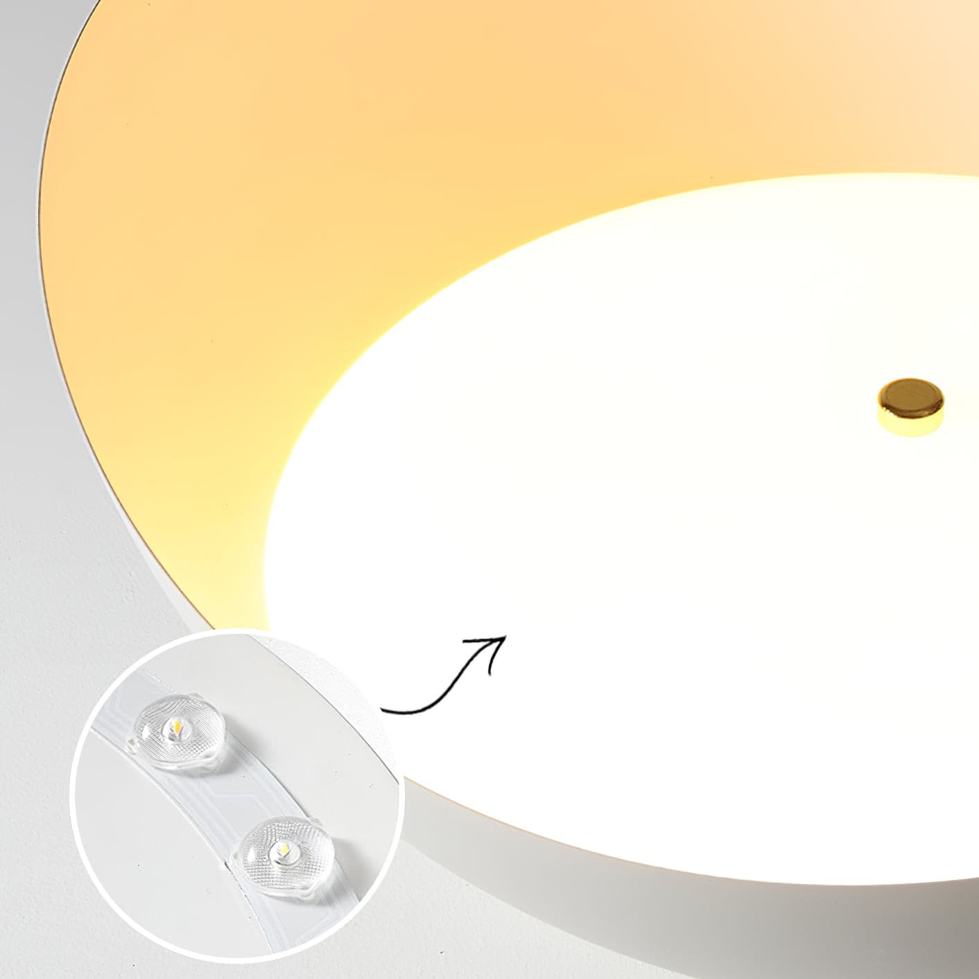 CircleLuxe - Modern LED Ceiling Lamp with Elegant Halo Shape