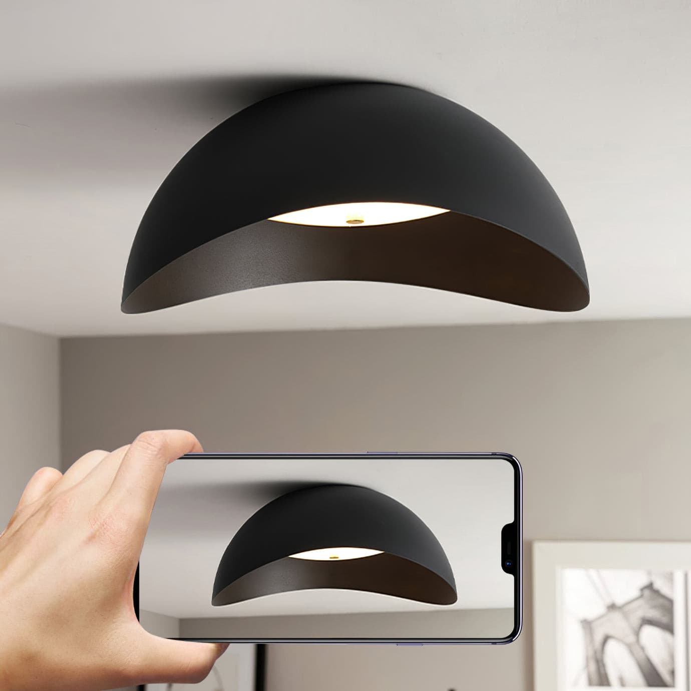 CircleLuxe - Modern LED Ceiling Lamp with Elegant Halo Shape
