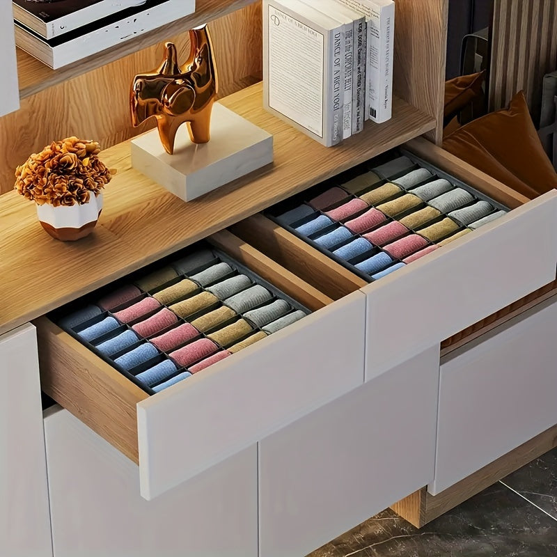 FoldBox - 2-Pack Collapsible Storage Bins with 24 Compartments