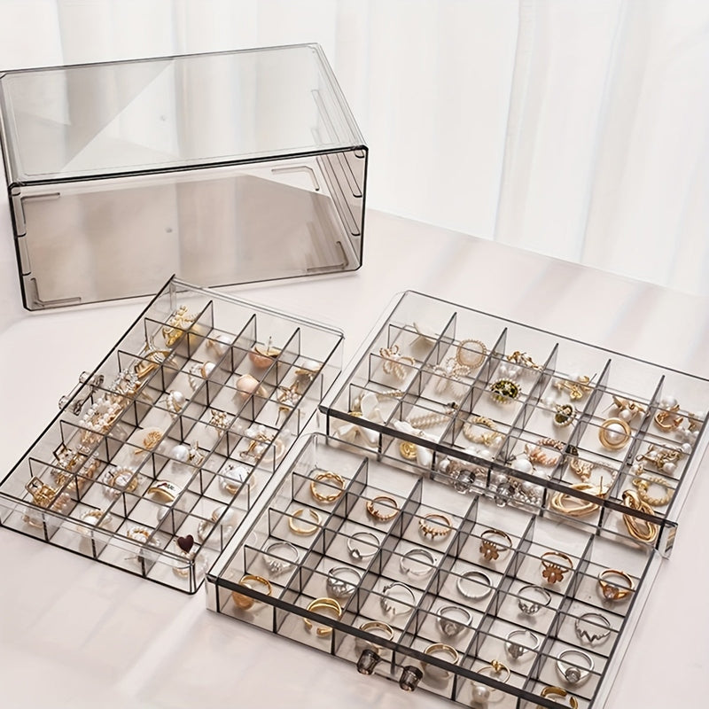 JewelVault - 3-Layer Ring & Earring Organizer