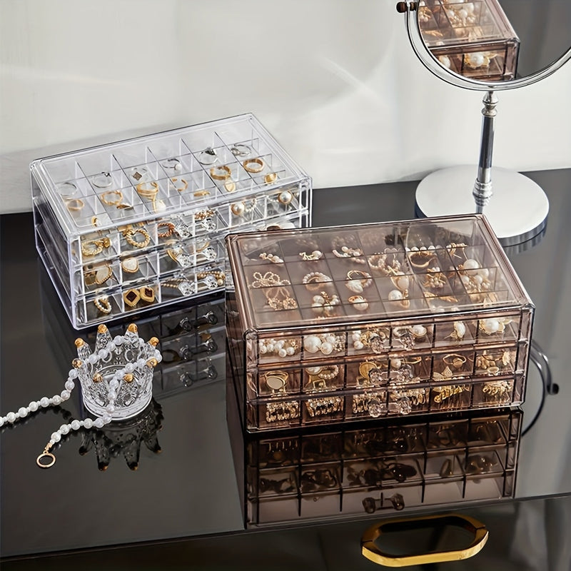 JewelVault - 3-Layer Ring & Earring Organizer