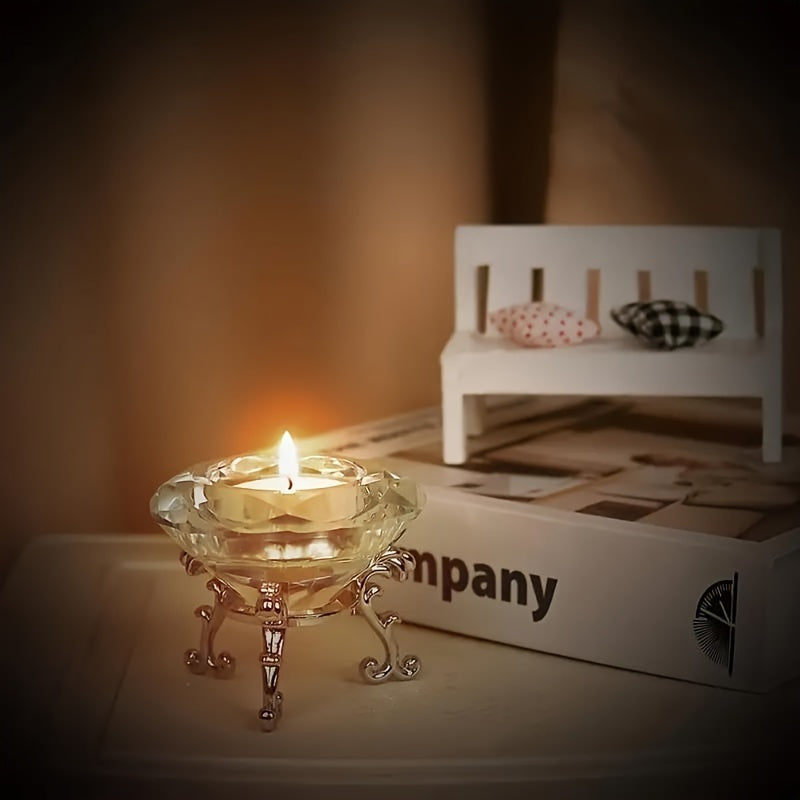 RadiantCrystal - Transparent European Candle Holder Set