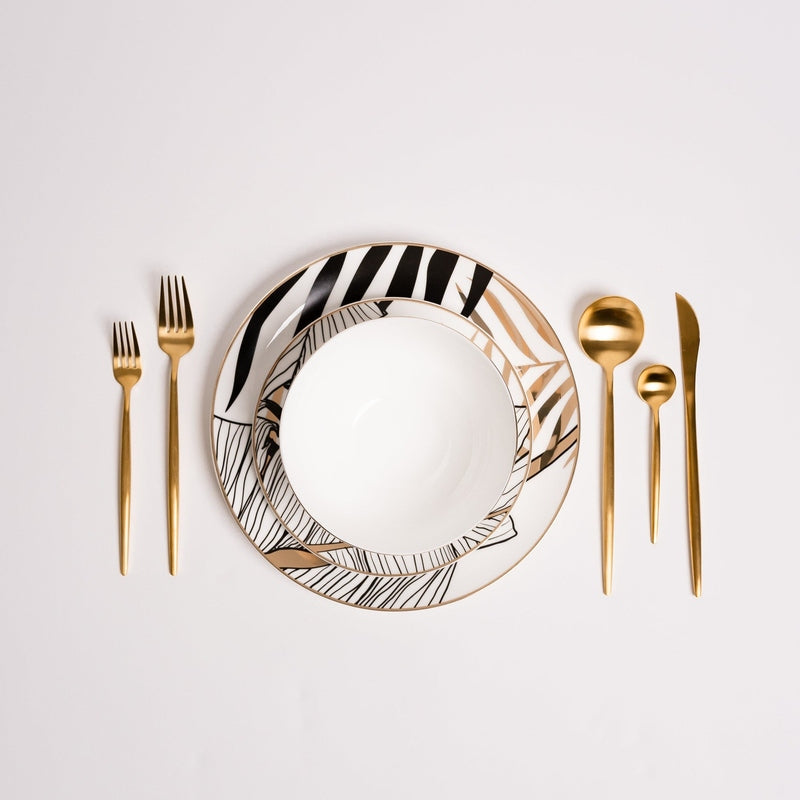 MidnightDine - Luxe Black Plate Set
