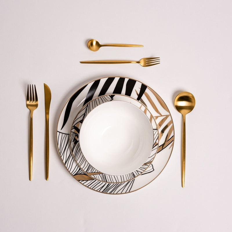 MidnightDine - Luxe Black Plate Set