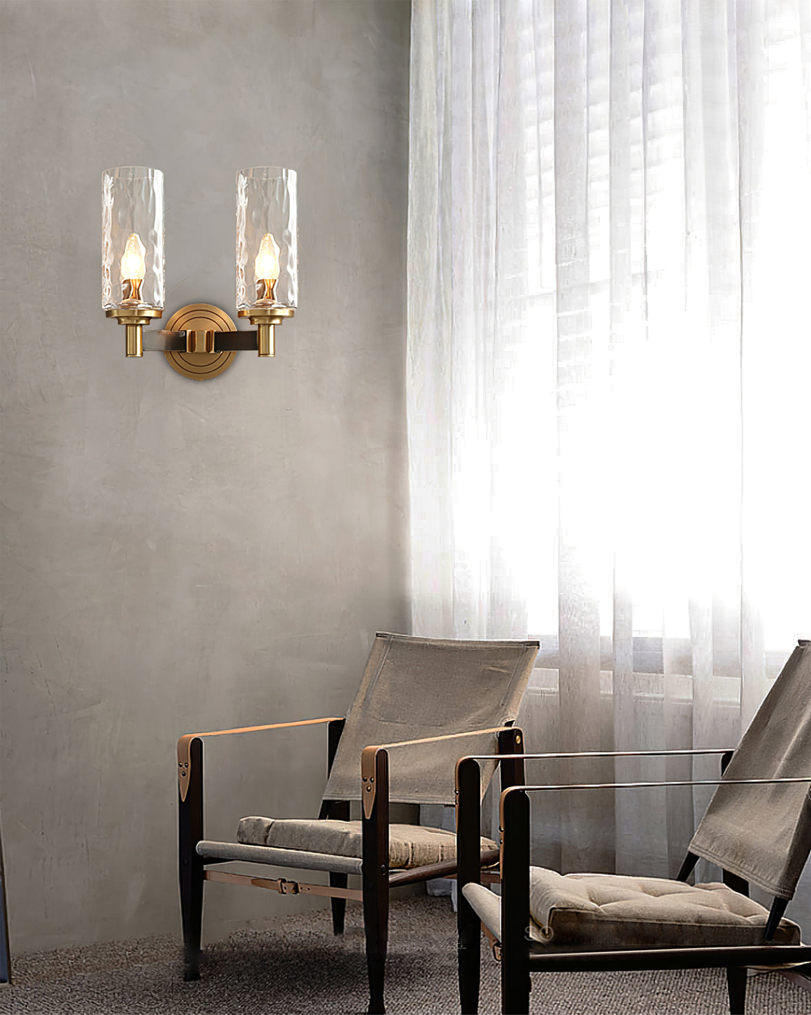 GoldenLume – Elegant Glass Wall Light for Luxurious Ambience