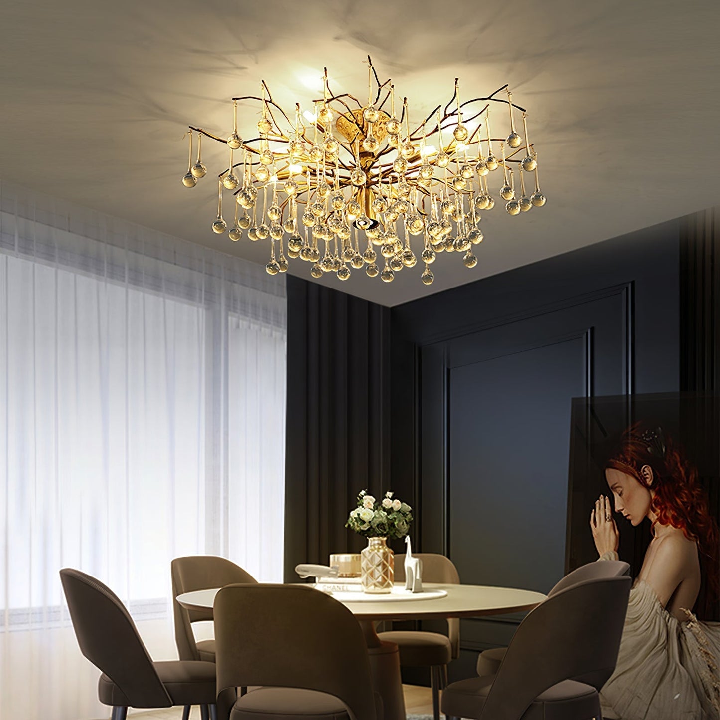 DivinoAura - Timeless Ceiling Light with Luxurious Finish and Soft Light