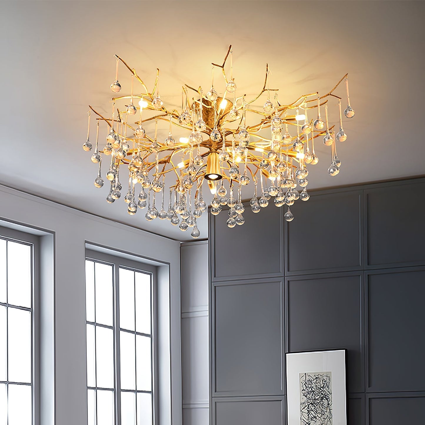 DivinoAura - Timeless Ceiling Light with Luxurious Finish and Soft Light