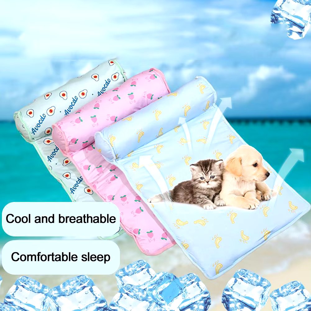 Dog Cooling Mat with Bolster Pillow