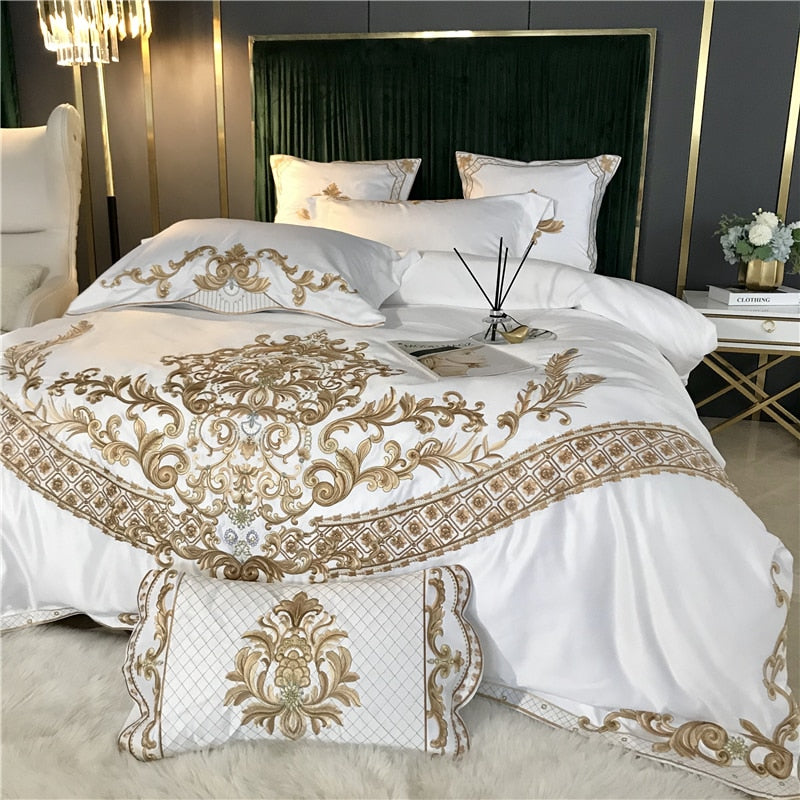 Thelittleesse™ Eurolux Bedding Set – 4-Piece Silk-Feel Luxury
