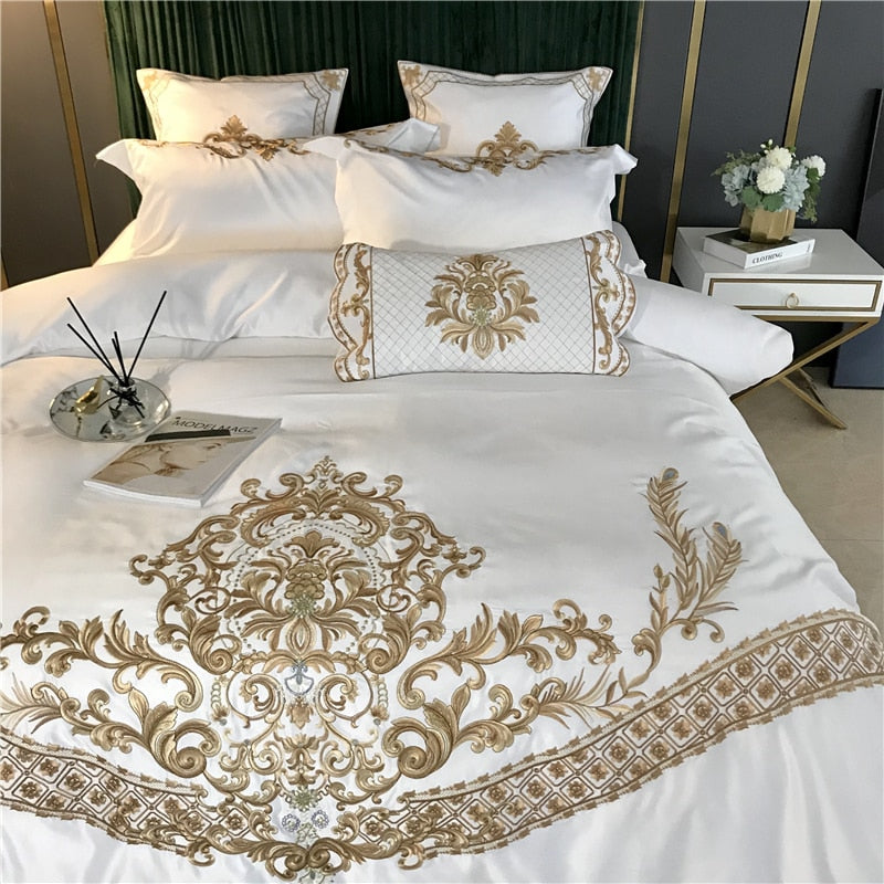 Thelittleesse™ Eurolux Bedding Set – 4-Piece Silk-Feel Luxury