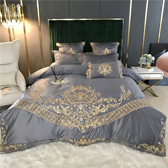 Thelittleesse™ Eurolux Bedding Set – 4-Piece Silk-Feel Luxury