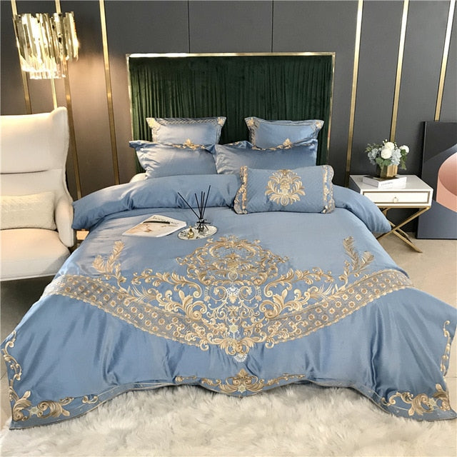 Thelittleesse™ Eurolux Bedding Set – 4-Piece Silk-Feel Luxury