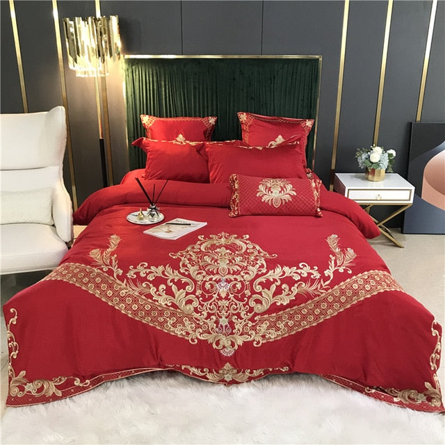 Thelittleesse™ Eurolux Bedding Set – 4-Piece Silk-Feel Luxury